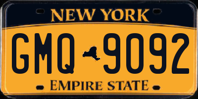 NY license plate GMQ9092