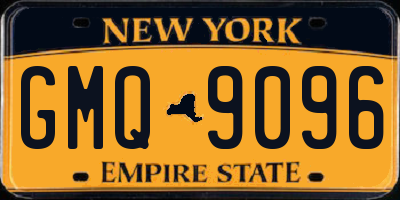 NY license plate GMQ9096
