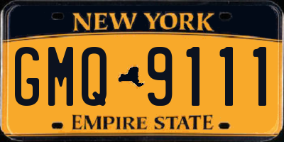 NY license plate GMQ9111