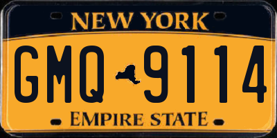 NY license plate GMQ9114