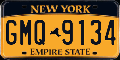 NY license plate GMQ9134
