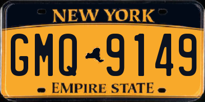 NY license plate GMQ9149