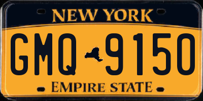 NY license plate GMQ9150