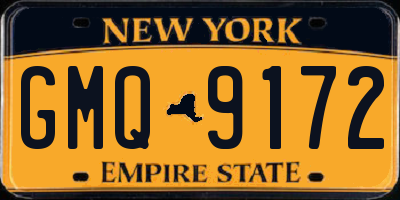 NY license plate GMQ9172