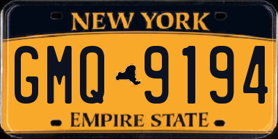NY license plate GMQ9194