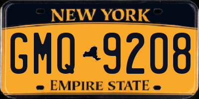 NY license plate GMQ9208