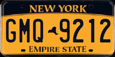 NY license plate GMQ9212