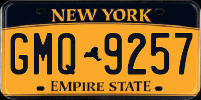 NY license plate GMQ9257