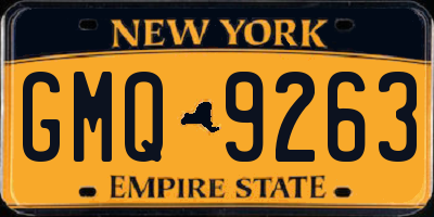 NY license plate GMQ9263