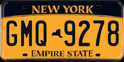 NY license plate GMQ9278