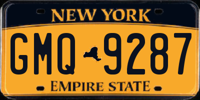 NY license plate GMQ9287