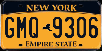 NY license plate GMQ9306