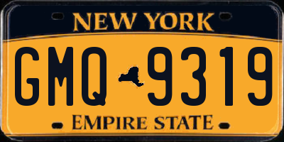NY license plate GMQ9319