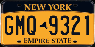 NY license plate GMQ9321