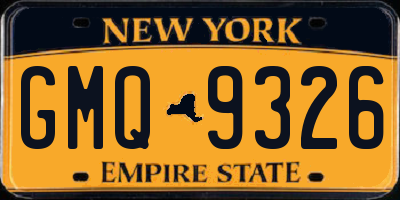 NY license plate GMQ9326