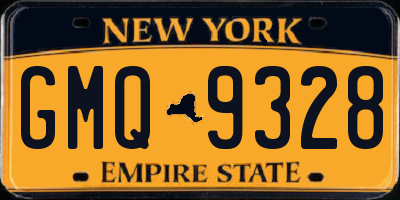 NY license plate GMQ9328