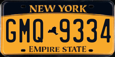 NY license plate GMQ9334