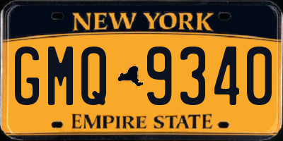 NY license plate GMQ9340