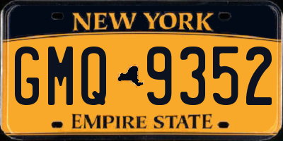 NY license plate GMQ9352