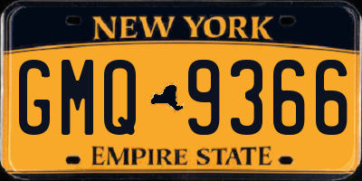 NY license plate GMQ9366