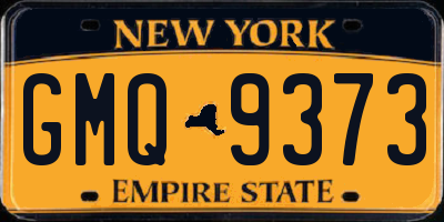 NY license plate GMQ9373