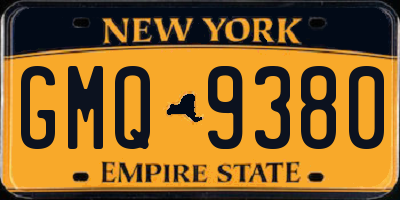 NY license plate GMQ9380