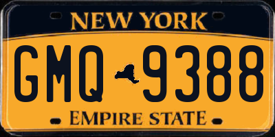 NY license plate GMQ9388