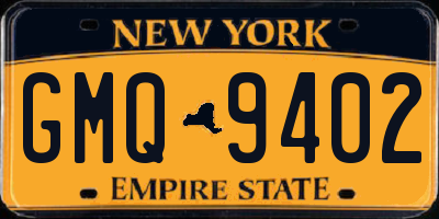 NY license plate GMQ9402