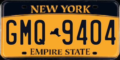 NY license plate GMQ9404
