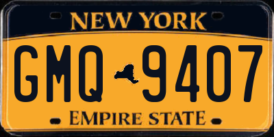 NY license plate GMQ9407