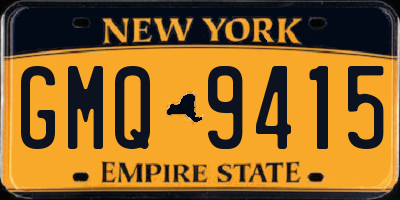 NY license plate GMQ9415