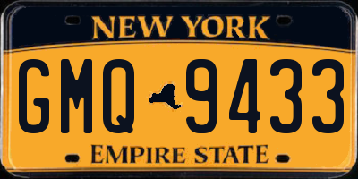 NY license plate GMQ9433