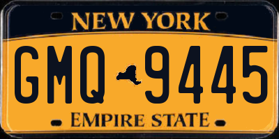 NY license plate GMQ9445
