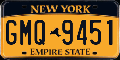 NY license plate GMQ9451