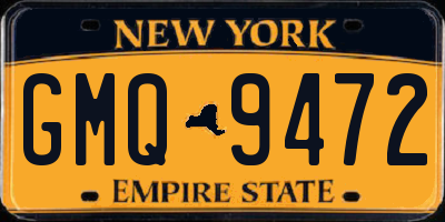 NY license plate GMQ9472