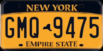 NY license plate GMQ9475