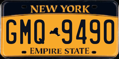 NY license plate GMQ9490