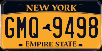 NY license plate GMQ9498
