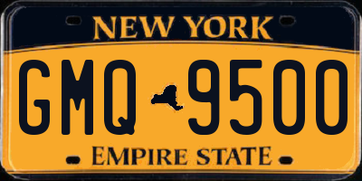 NY license plate GMQ9500