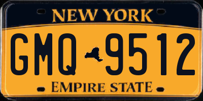 NY license plate GMQ9512