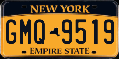 NY license plate GMQ9519