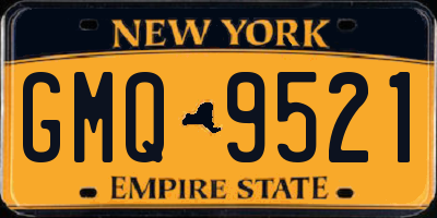 NY license plate GMQ9521