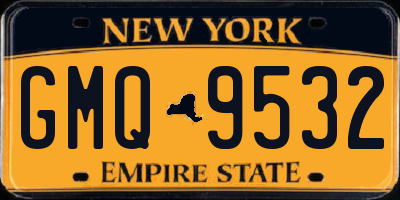 NY license plate GMQ9532