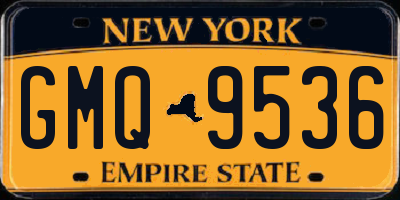 NY license plate GMQ9536