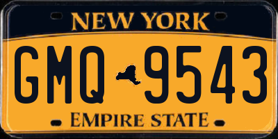 NY license plate GMQ9543