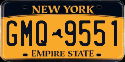 NY license plate GMQ9551