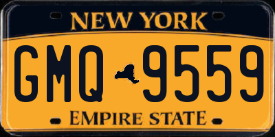 NY license plate GMQ9559