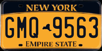 NY license plate GMQ9563
