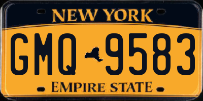 NY license plate GMQ9583