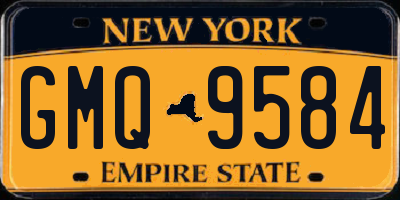 NY license plate GMQ9584